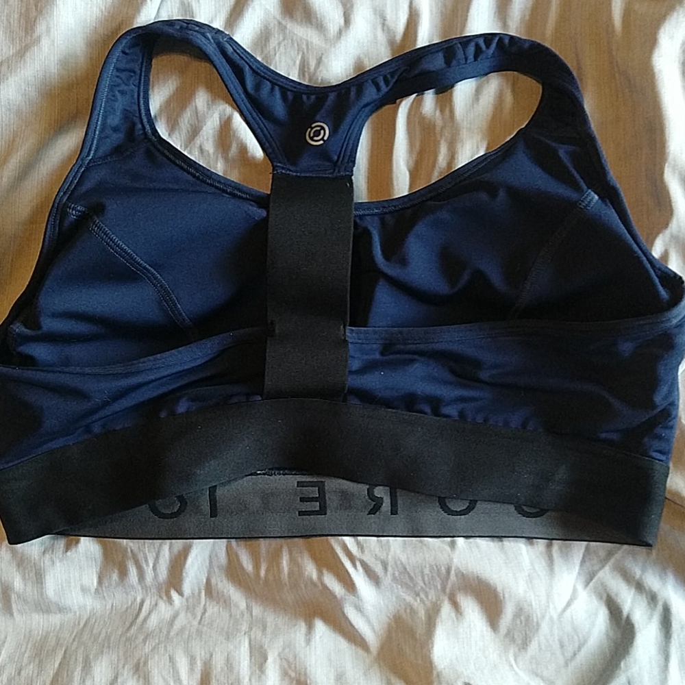 1X Core 10 blue sports bra - Picture 2 of 4